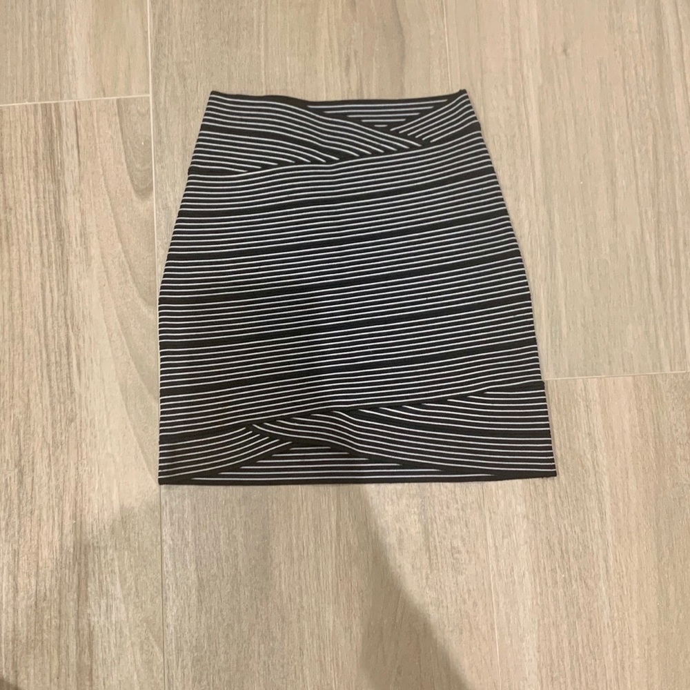 BCBG MaxAzria Striped Bandage Skirt
